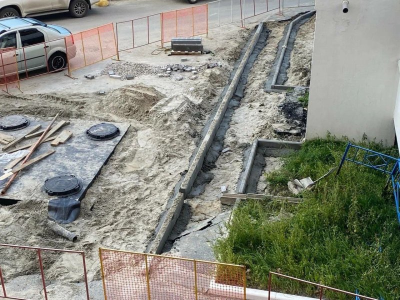 Заливка основания под бордюры в Санкт-Петербурге